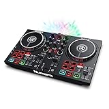 Numark Party Mix II – DJ Controller Pult mit 2 Decks, eingebauten DJ-Lichtern & DJ-Mixer; unterstützt direktes Streaming von TIDAL, SoundCloud u. mehr