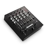 Numark M6 USB - 4-Kanal DJ-Mixer mit integriertem Audio Interface, 3-Band EQ, Mikrofoneingang und austauschbarem Crossfader mit Slope-Kontrolle