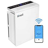 Levoit Luftreiniger Wlan Air Purifier mit APP Steuerung, HEPA-Kombifilter&Aktivkohlefilter, CADR 230m³/h, Automodus Schlafmodus Timer, perfekt für Allergiker Raucher, auf 2.4 GHz Netzwerk LV-PUR131S