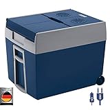 Mobicool W48 AC/DC - elektrische Kühlbox mit Rollen passend für eine komplette Getränkekiste/ Bierkiste, 48 Liter, 12 V und 230 V für Auto, Lkw und Steckdose, A++