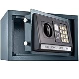 TecTake Massiver Elektronischer Safe Tresor 20 X 31 X 22cm 4,6 kg schwarz inklusive 4 Batterien